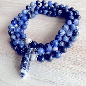 Sodalite | Clarity | Tibetan Style Mala Necklace